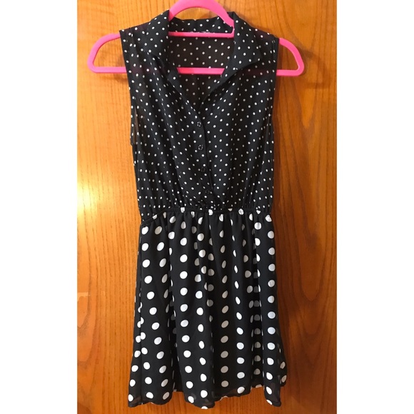 Black and White Polka Dot Dress - Picture 1 of 4
